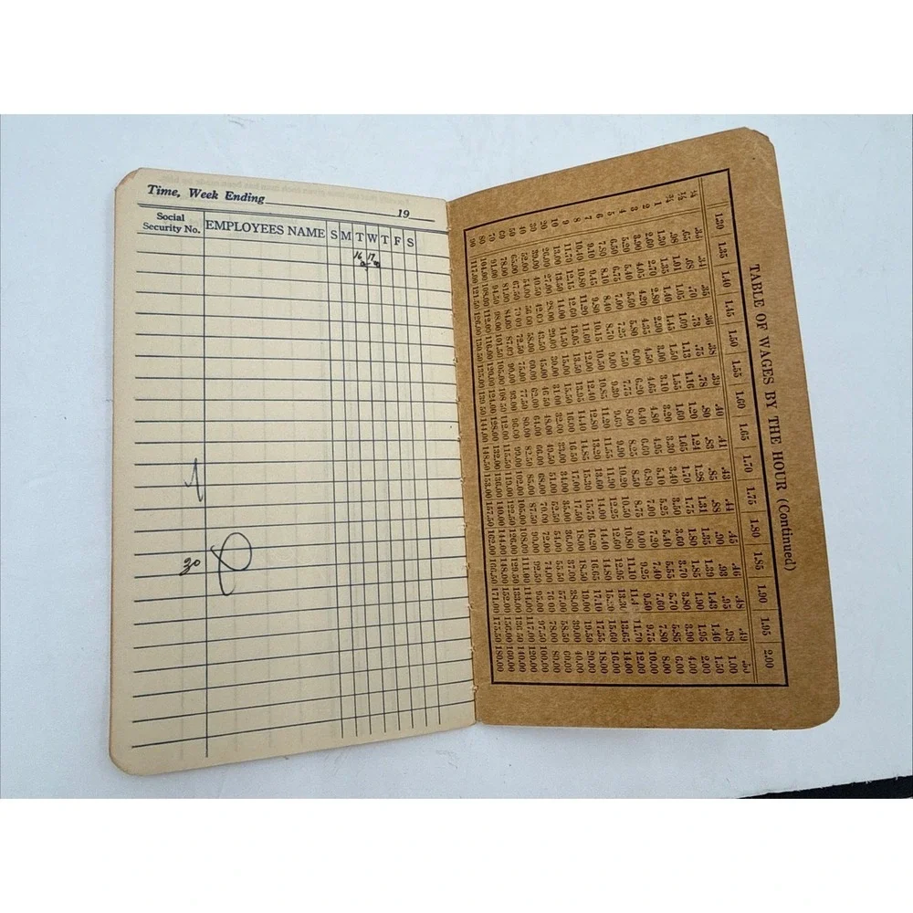 Perfection Weekly Time Book Vintage Booklet Keep Up With Your Time‎